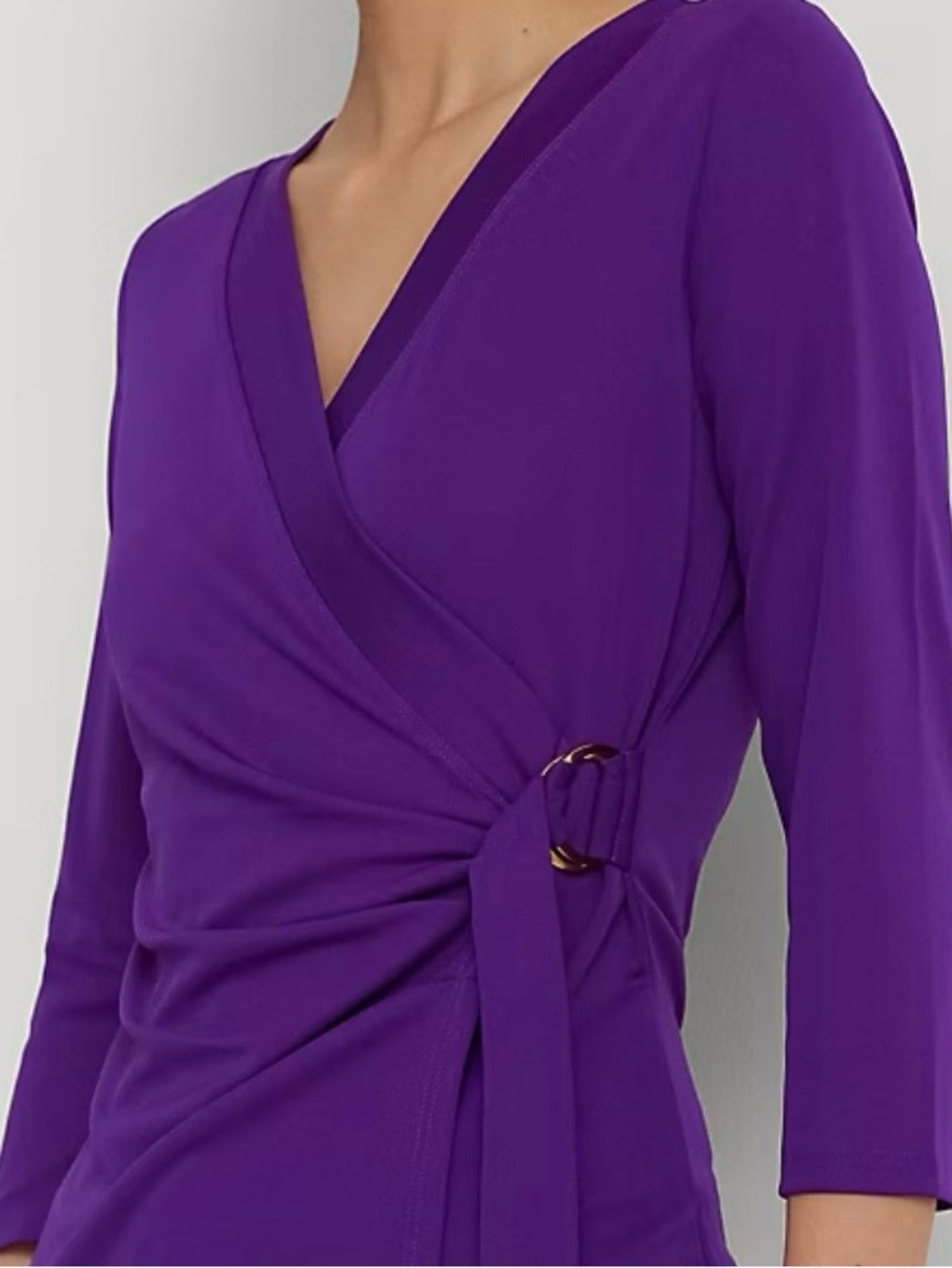 Lauren Ralph Lauren Stretch Jersey Top Purple